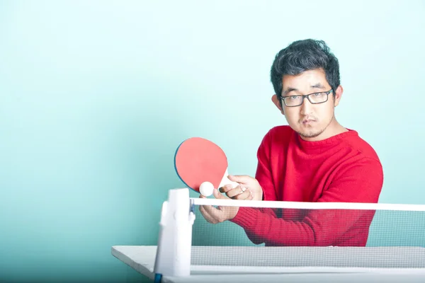 Man playing table tennis