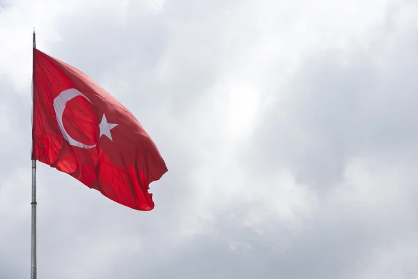 Турецький прапор — стокове фото