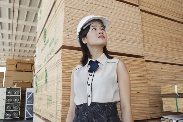 Trabalhadora industrial feminina — Fotografia de Stock