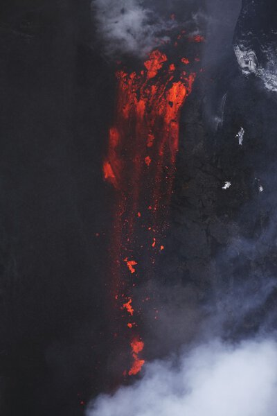 Molten lava