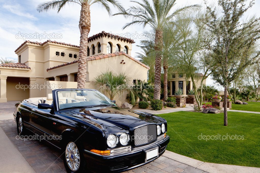 Black open roof car parked Stock Editorial Photo © londondeposit