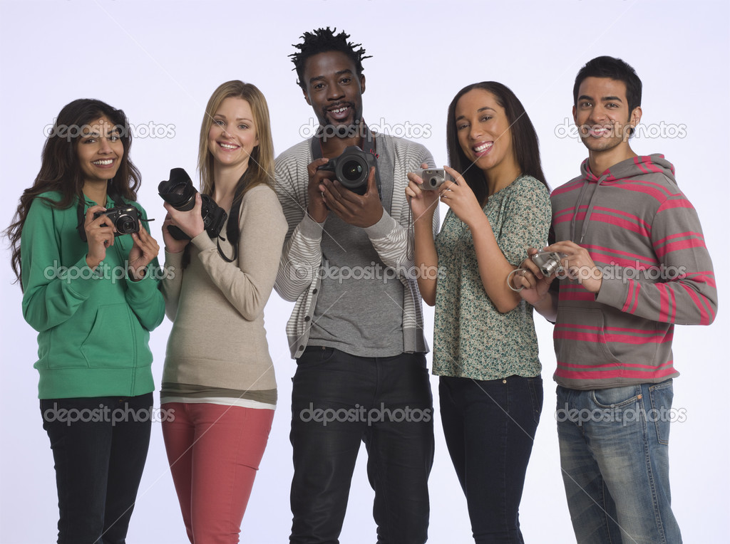 People holding cameras