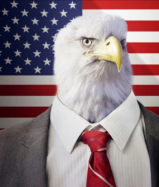 Eagle head businessman — Stock Photo, Image