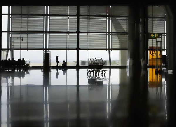 Polished floor of airport terminal — Stock Photo, Image