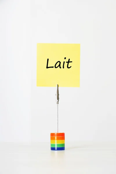 Carta da lettere adesiva - Latte — Foto Stock