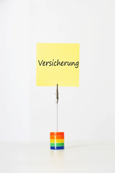 Haftnotizbuch - Versicherung — Stockfoto