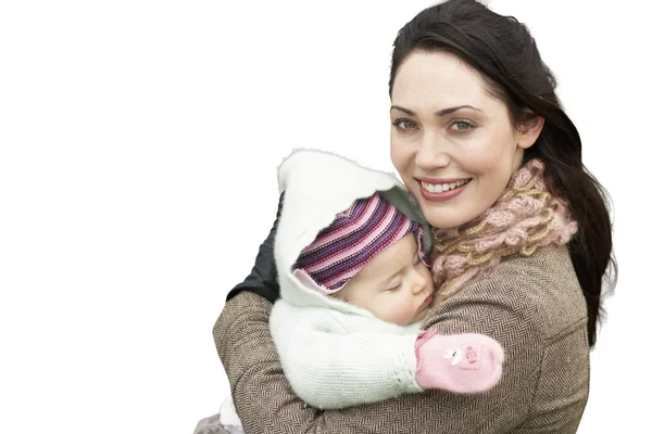 Mother holding baby girl — Stock Photo, Image