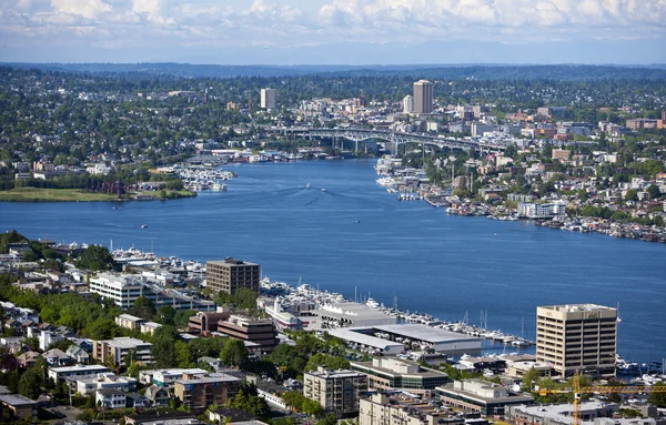 Pugent Sound from Space needle — Stock Photo, Image