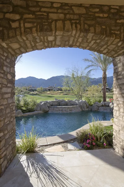 Patio arch window Royalty Free Stock Images