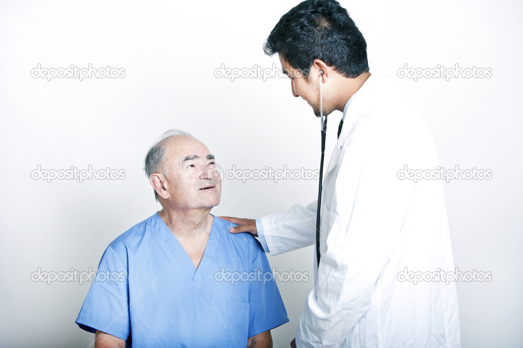 Doctor comforting a Senior  patient