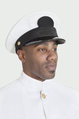 African American Navy officer clipart