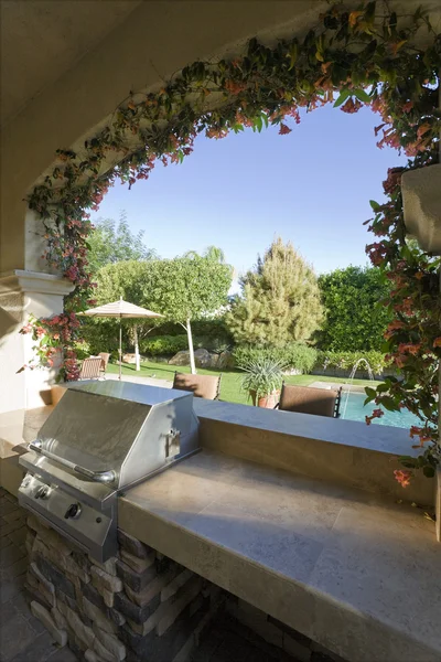 Terrassenbogenfenster — Stockfoto