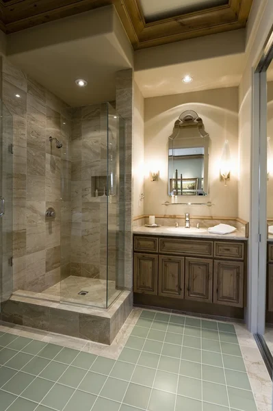 Marble shower cubicle — Stock Photo, Image