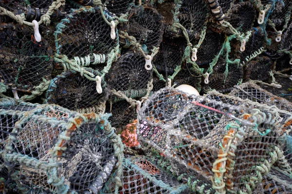 Panelas de pesca de caranguejo lagosta — Fotografia de Stock