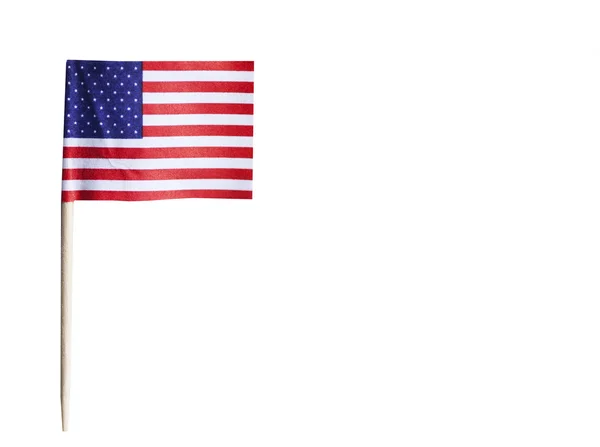 Αμερικανική σημαία σε οδοντογλυφίδα — Φωτογραφία Αρχείου