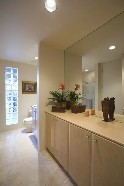 Cupboard storage and large mirror — Stock Photo, Image