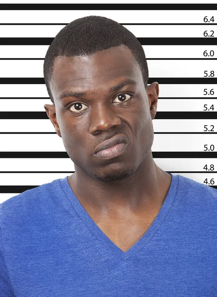 Angry young African American man — Stock Photo, Image
