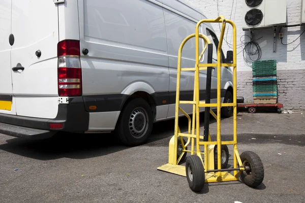 Trolley and van — Stock Photo, Image