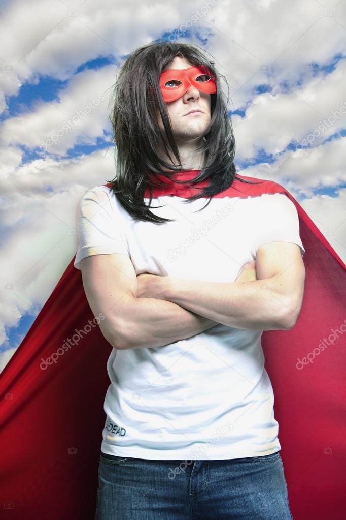 Man in super hero costume