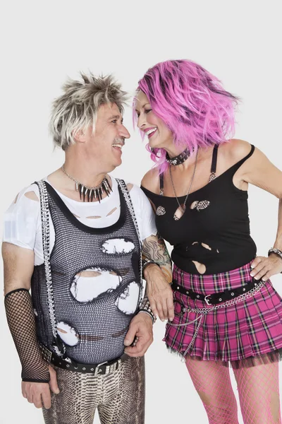 Senior punk couple — Stock Photo, Image