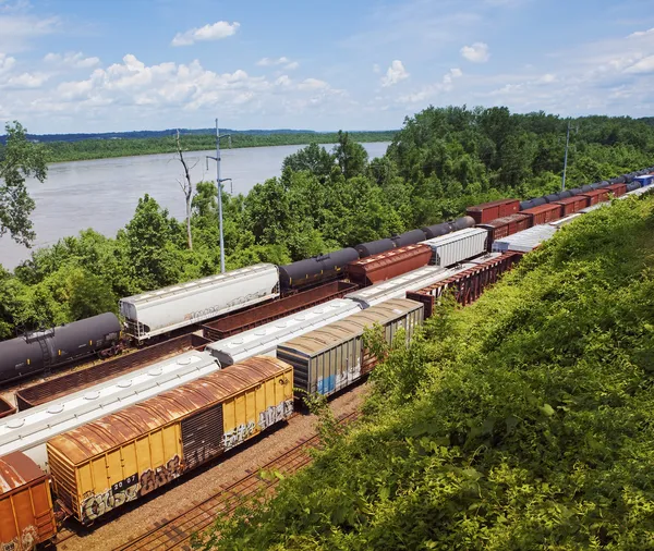 Trenes de mercancías — Foto de Stock