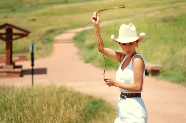 Cowgirl — Stockfoto