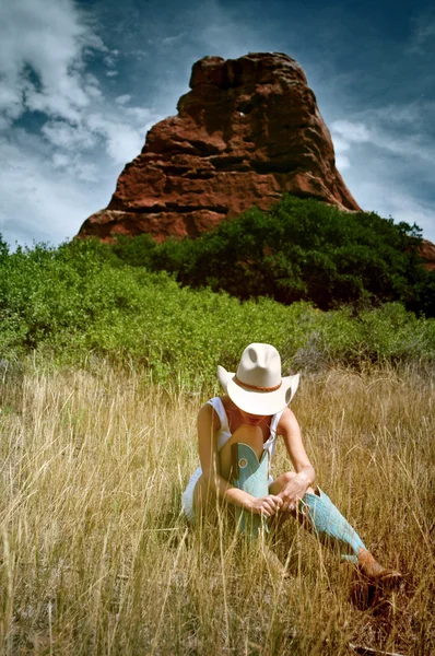 Cowgirl. Imagem De Stock
