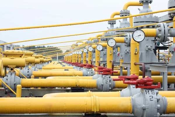 Gasleidingen Stockfoto