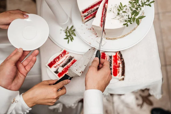 Esküvő Finom Nagyon Szép Esküvői Torta — Stock Fotó