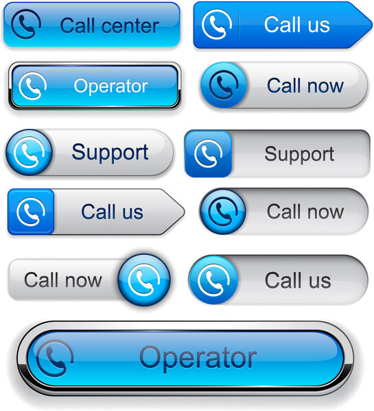 Call high-detailed modern buttons.