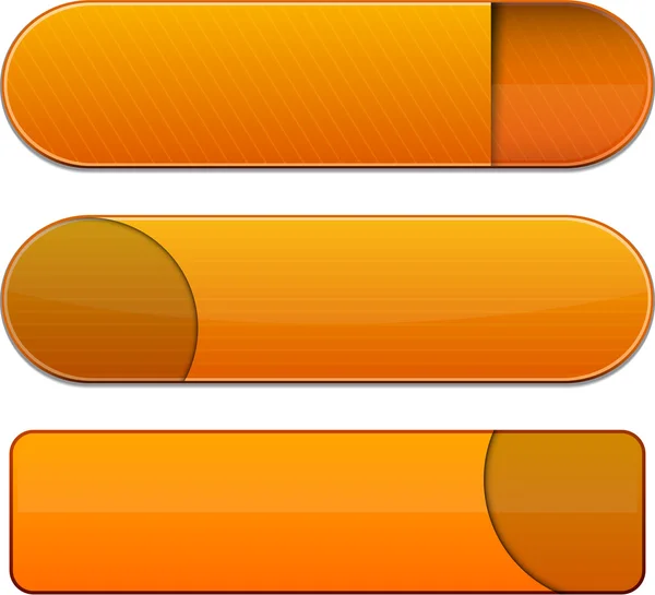 Yüksek Detaylı turuncu modern web düğmeleri. — Stok Vektör