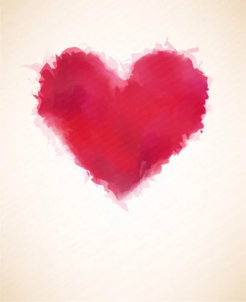 Akvarell szív. — Stock Vector