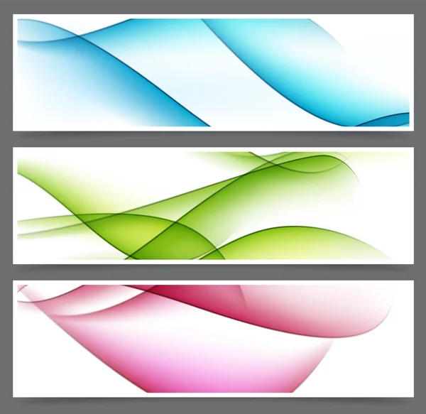 Conjunto de banners abstratos. — Vetor de Stock