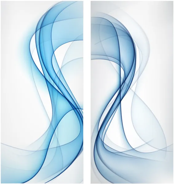 Abstract smoke wavy banners. — Stock Vector