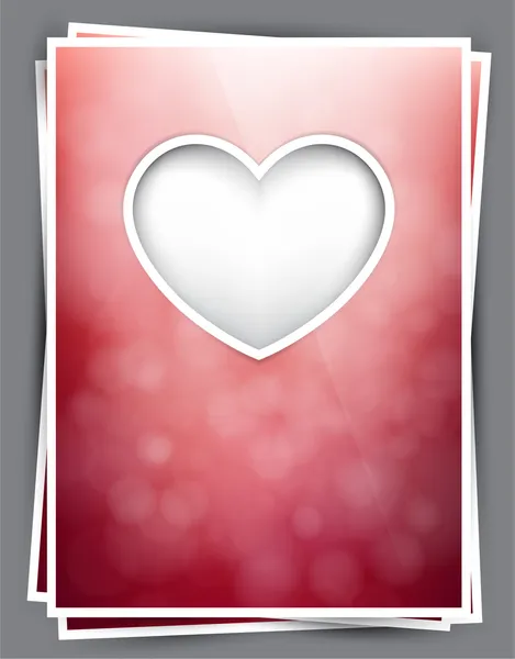 Amour valentine carte postale . — Image vectorielle