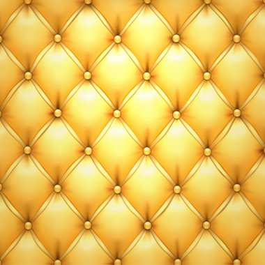 Golden vector upholstery leather pattern background. clipart
