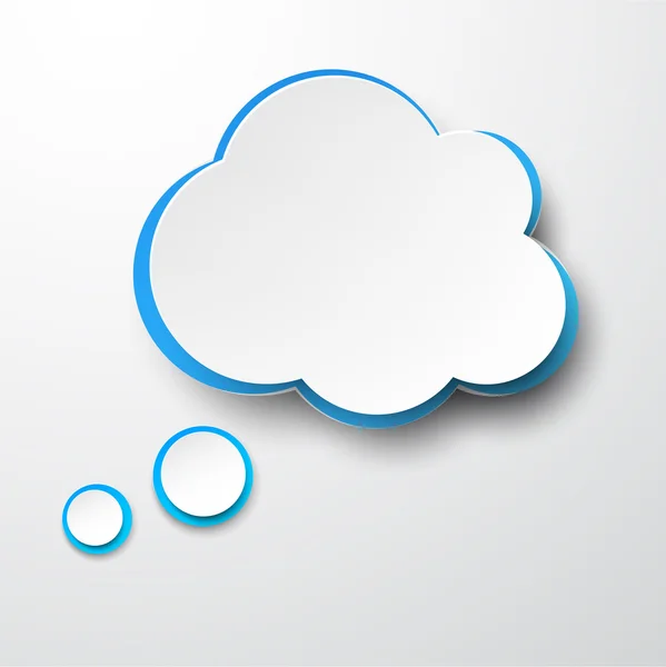 Paper white-blue cloud. — Stock Vector