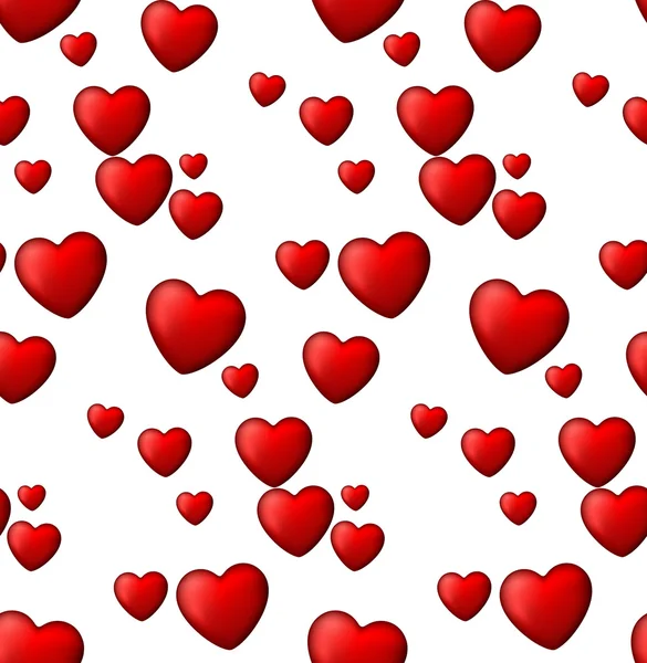 Rote Liebe nahtloser Hintergrund von Herzblasen. — Stockvektor