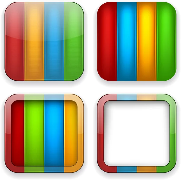 Lege kleur app pictogrammen. — Stockvector