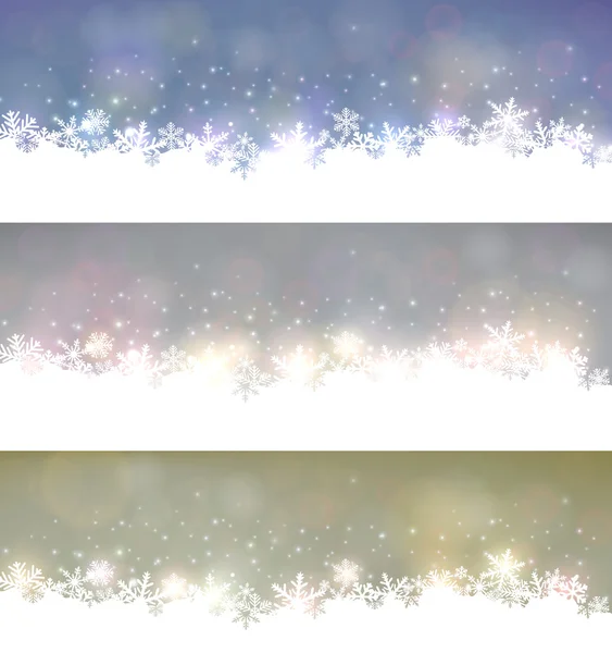 Reihe abstrakter Weihnachtsbanner. — Stockvektor