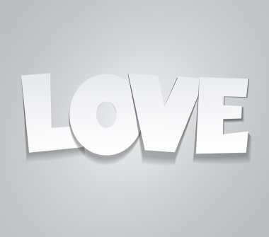 Kağıt sevgi sözcüğü.