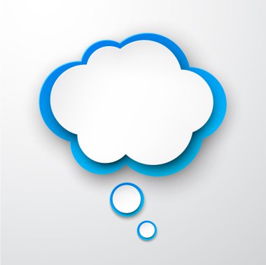 Kağıt beyaz-mavi bulut.