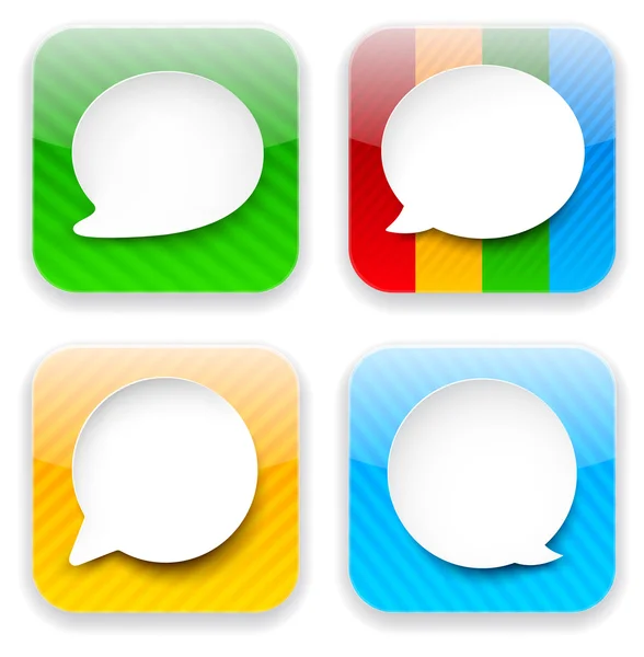 Web speech bubble app icons. — Stock Vector