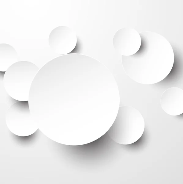 Papírové bílé kruhy. — Stockový vektor
