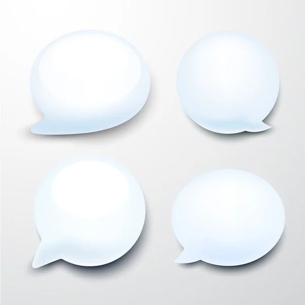 Glossy speech bubbles. — Stock Vector