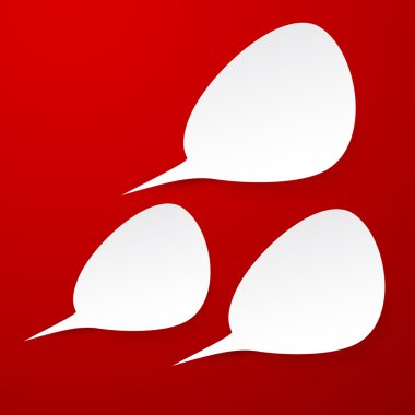 Kağıt beyaz konuşma balonları.