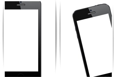 gerçekçi smartphone siyah arka plan.
