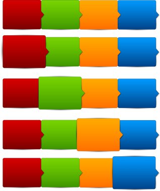 vektör adım şablonları.