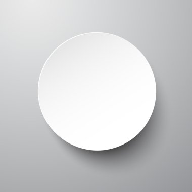 Kağıt beyaz yuvarlak Not.