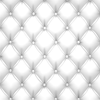 White vector upholstery leather pattern background. clipart